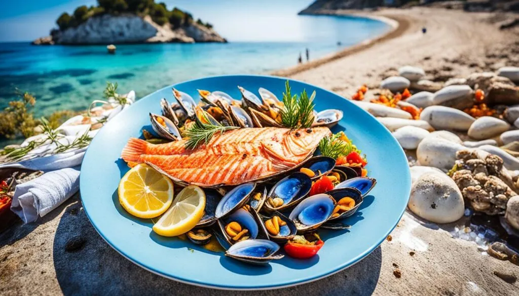 fresh fish and seafood