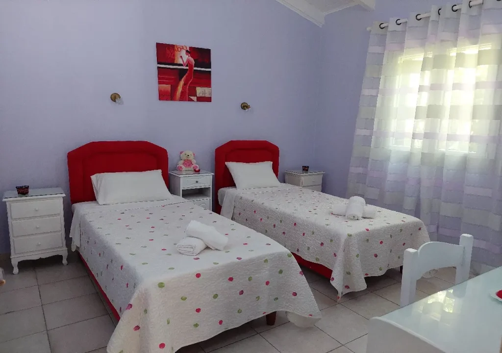 twin bedroom in villa